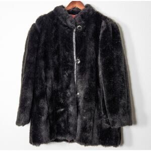 Unbranded Faux Fur Coat Black Size L Mobwife Glam Luxe Statement